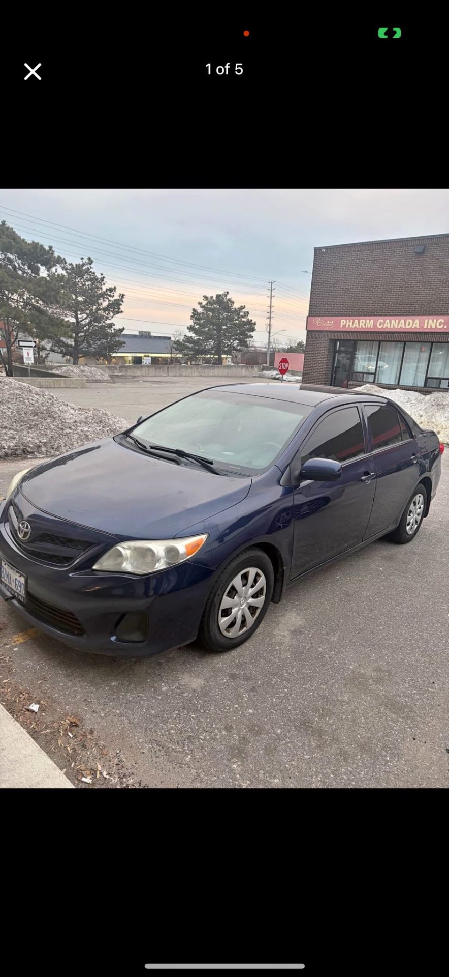 Toyota Corolla in Canada before shipping