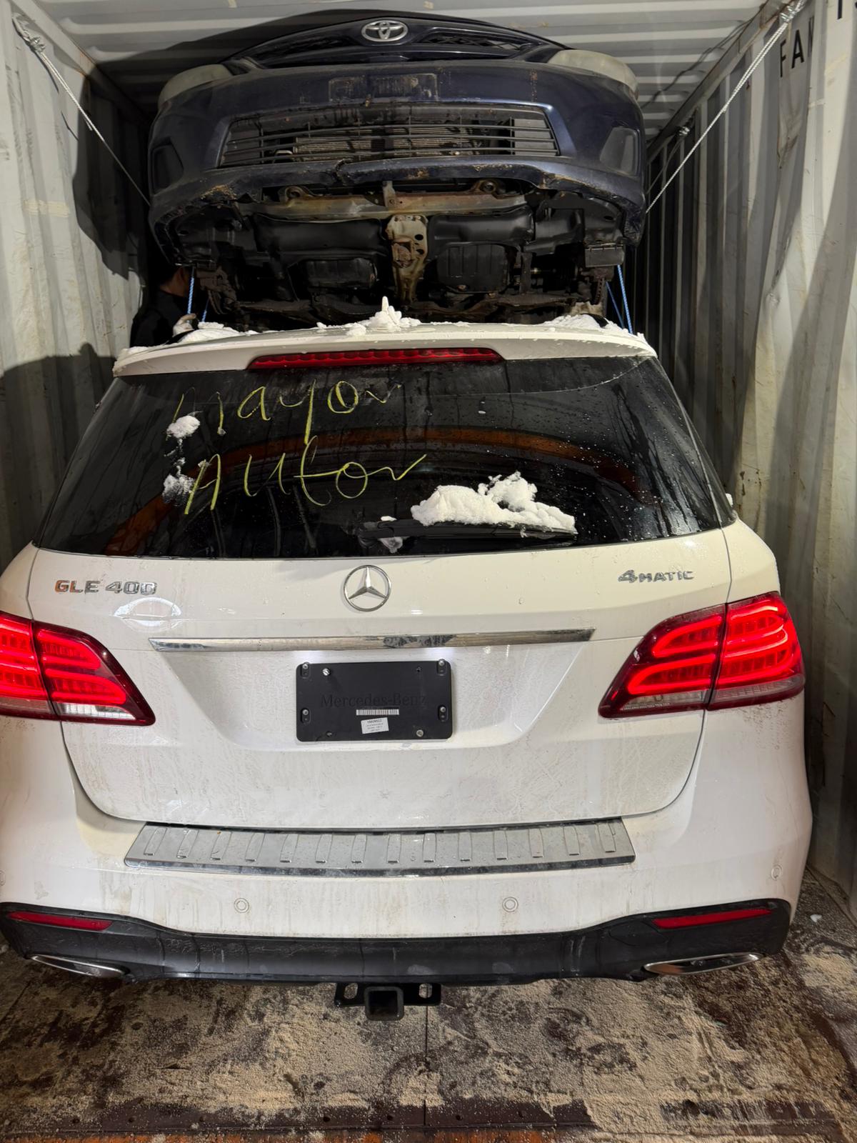 Vehicle loaded inside a shipping container from Canada to Nigeria