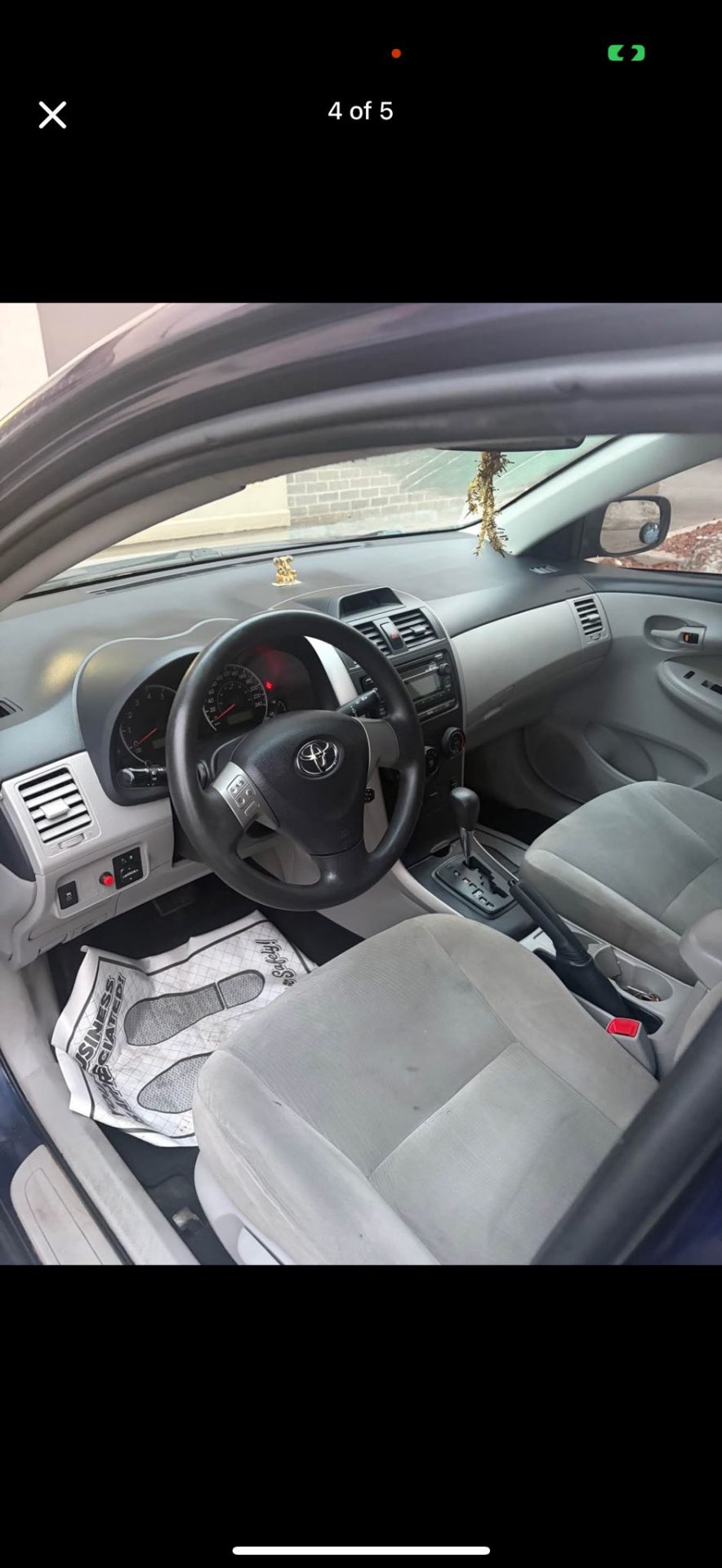 Interior of the Toyota Corolla