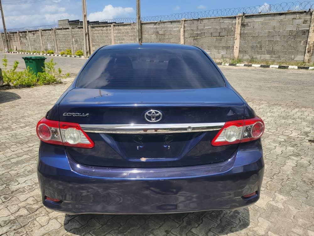 Toyota Corolla rear view after delivery in Nigeria